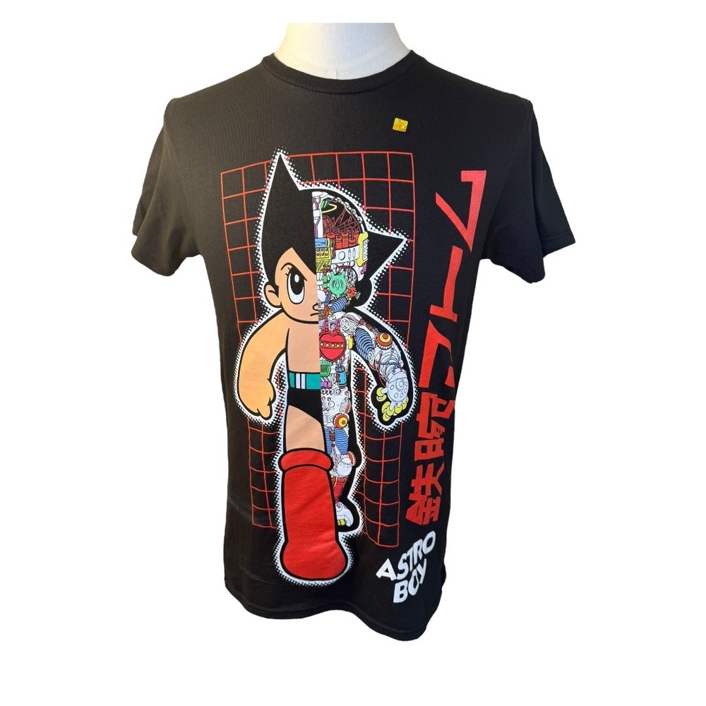 Astro Boy Graphic T-Shirt Anime Manga Robot Black Size Small